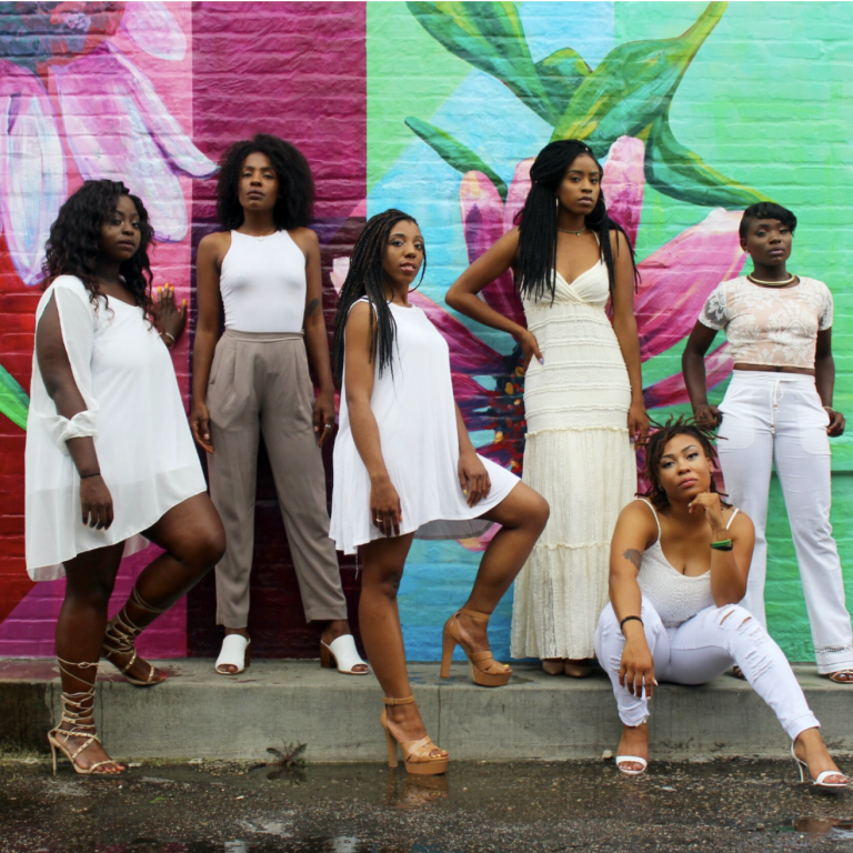 group of black of women on street graffiti backgorund - black therapy gtwc